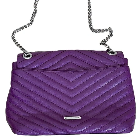 Rebecca Minkoff purple Edie flap Shoulder bag